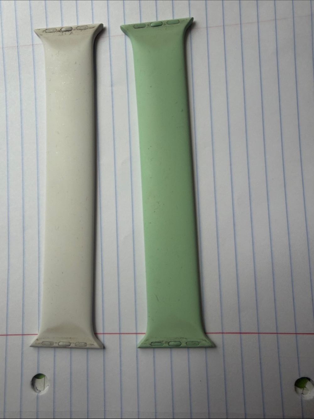Silicone Watch Bands - White and Light Green